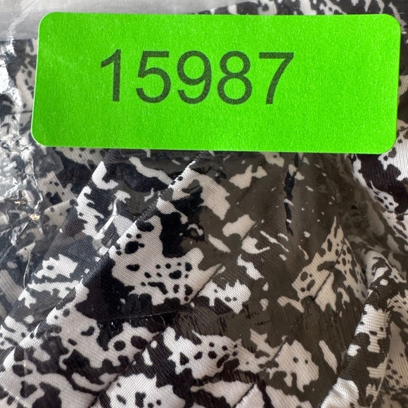 St. Tropez Pull-On Stretchy Wide Leg Pants Black + White Festival Aztec M - Picture 12 of 12